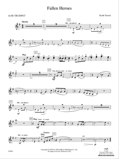 Fallen Heroes: 1st B-flat Trumpet