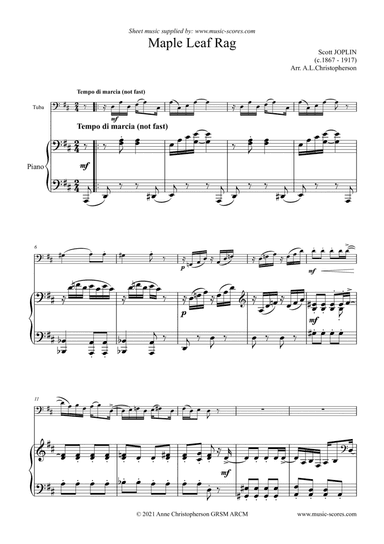 Maple Leaf Rag - Tuba and Piano