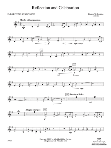 Reflection and Celebration: E-flat Baritone Saxophone