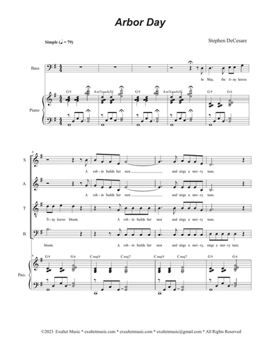 Arbor Day (Vocal Quartet - (SATB)