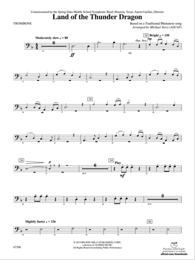 Land of the Thunder Dragon: 1st Trombone