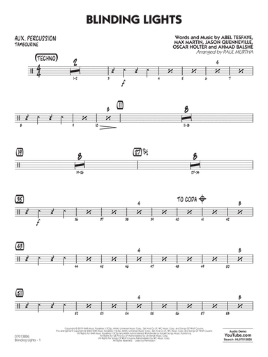 Blinding Lights (arr. Paul Murtha) - Aux Percussion