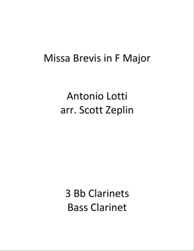 Missa Brevis in F Major