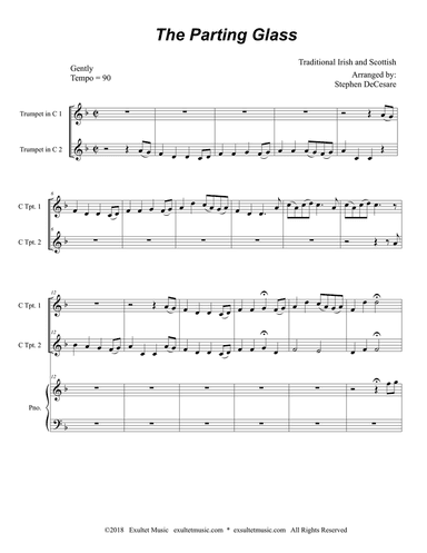 The Parting Glass (Duet for C-Trumpet)