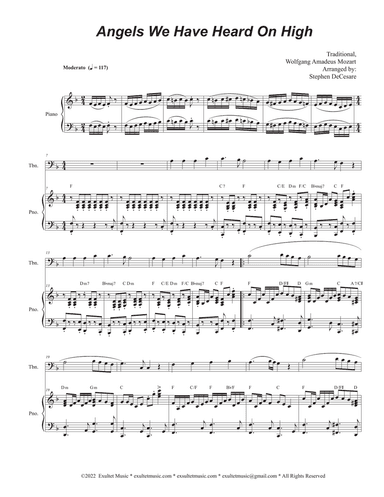 Angels We Have Heard On High (Trombone solo and Piano)