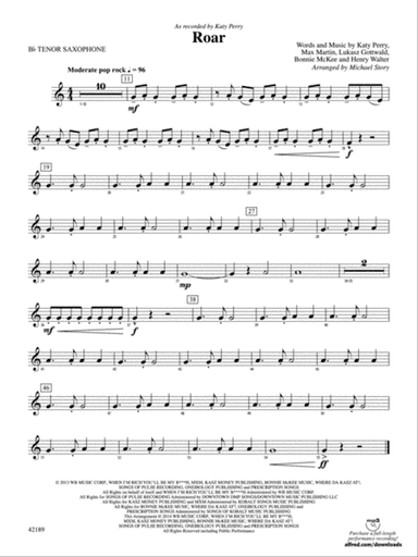 Roar: B-flat Tenor Saxophone