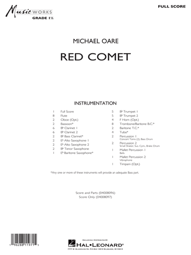 Red Comet - Conductor Score (Full Score)