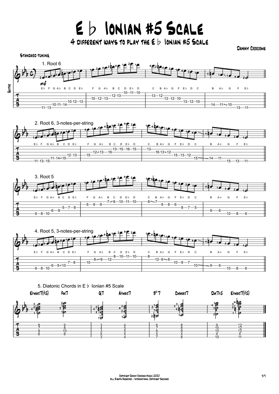 Eb Ionian #5 Scale (4 Ways to Play)