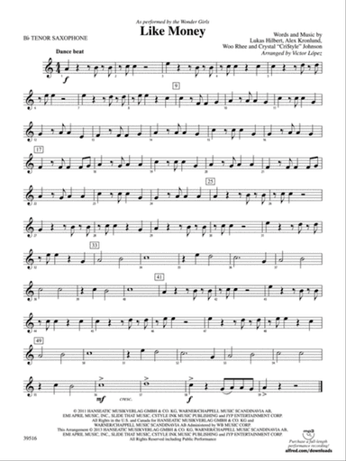 Like Money: B-flat Tenor Saxophone