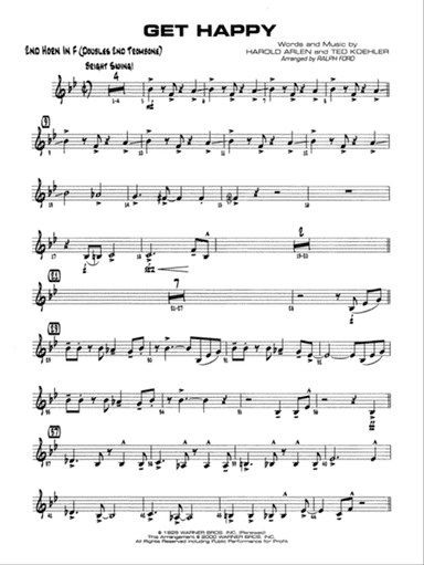 Get Happy: 2nd F Horn