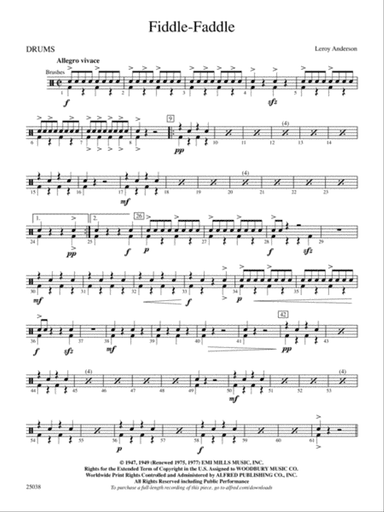 Fiddle-Faddle: Drums