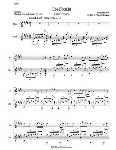 Die Forelle (The Trout) for flute and guitar