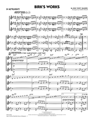 Jazz Combo Pak #46 (Dizzy Gillespie) (arr. Mark Taylor) - Bb Instruments