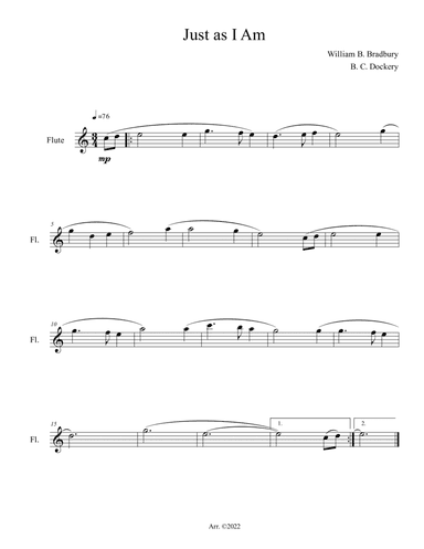 Just As I Am (Flute Solo)