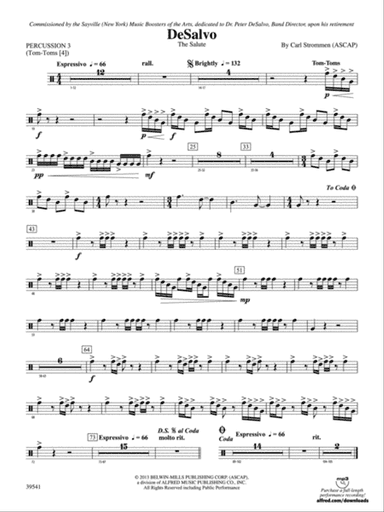 DeSalvo: 3rd Percussion