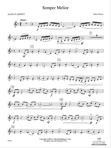 Semper Melior: 2nd B-flat Clarinet
