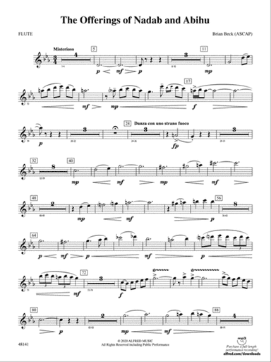 The Offerings of Nadab and Abihu: Flute
