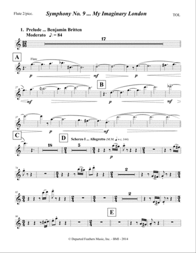 Symphony No. 9 ... My Imaginary London (2013-14) Flute/picc. part 2