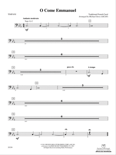O Come Emmanuel: Timpani