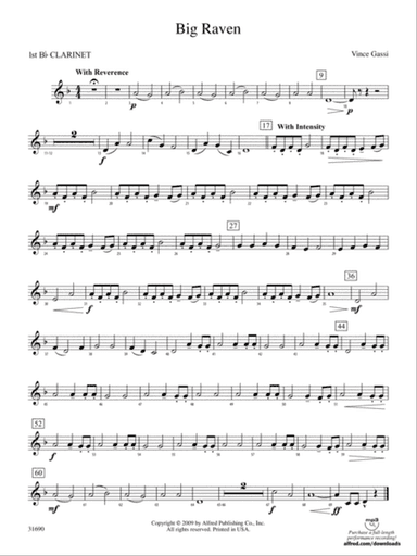 Big Raven: 1st B-flat Clarinet