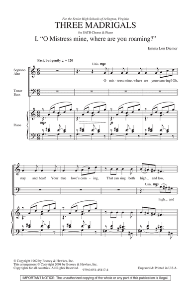 Three Madrigals