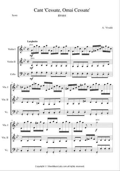Cantate "Cessate, Omai Cessate" RV 684