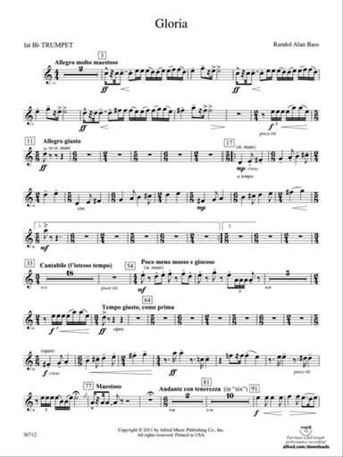 Gloria: 1st B-flat Trumpet