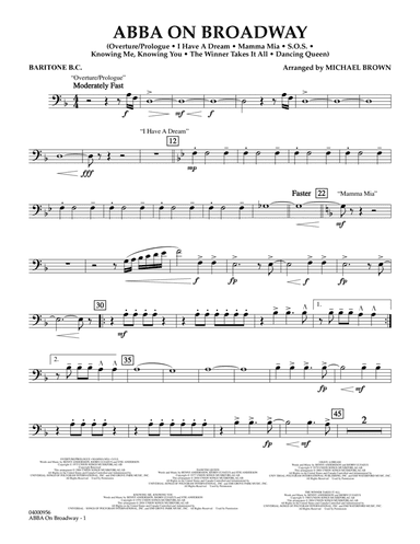 ABBA on Broadway (arr. Michael Brown) - Baritone B.C.