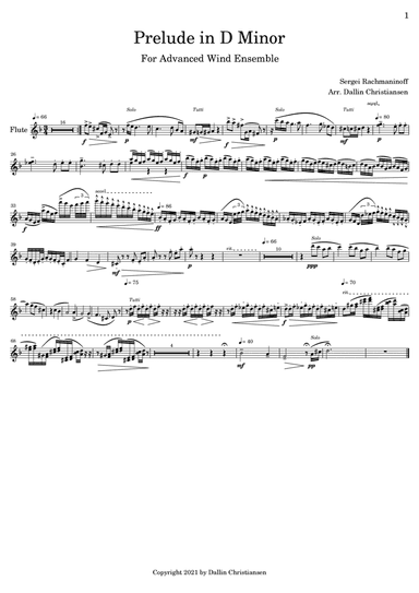 Prelude in D Minor (parts)