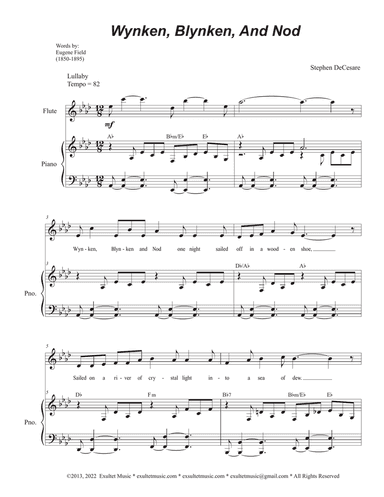 Wynken, Blynken, And Nod (Unison choir)