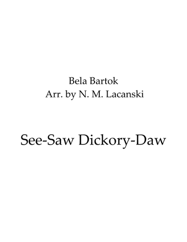 See-Saw Dickory-Daw
