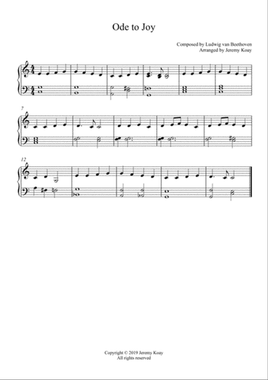 Ode to Joy (Easy Piano)