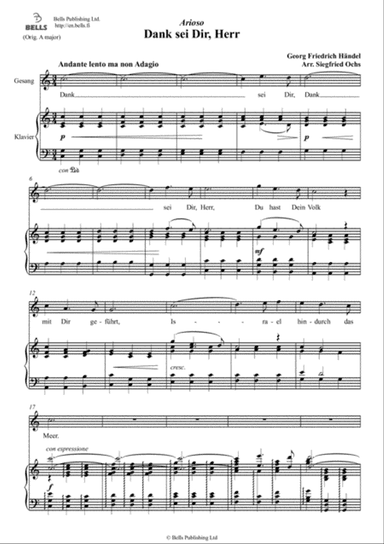 Dank sei Dir, Herr (C Major)