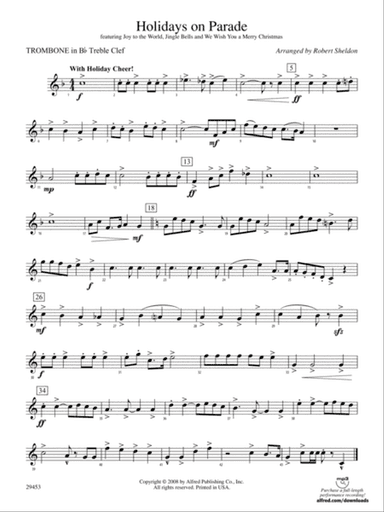 Holidays on Parade: (wp) 1st B-flat Trombone T.C.