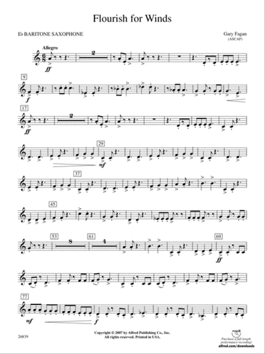 Flourish for Winds: E-flat Baritone Saxophone