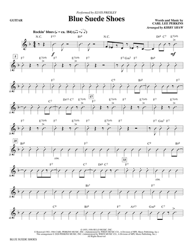 Blue Suede Shoes (arr. Kirby Shaw) - Guitar