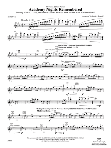 Academy Nights Remembered (The Music of Diane Warren): Flute