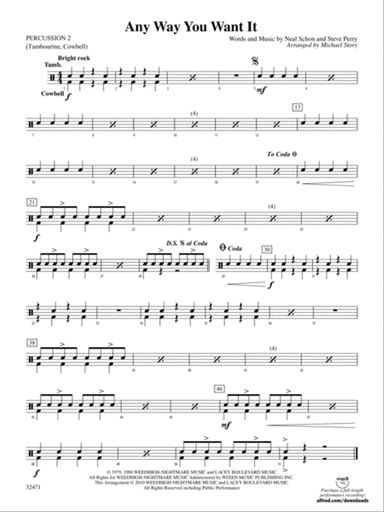 Any Way You Want It: 2nd Percussion