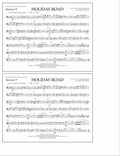 Holiday Road (from National Lampoon's Vacation) (arr. Tom Wallace) - Baritone B.C.