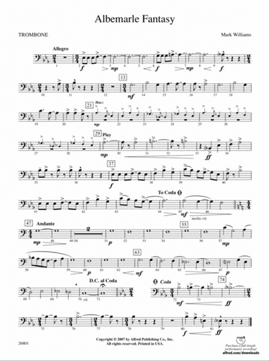 Albemarle Fantasy: 1st Trombone