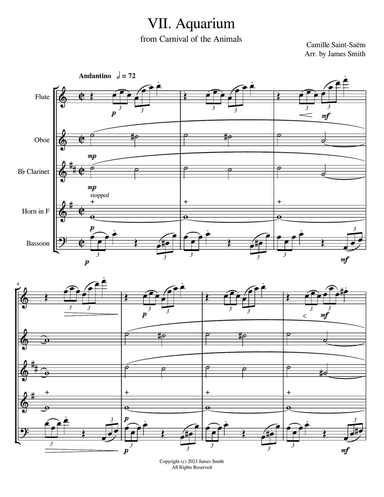 Aquarium - Saint Saens for Woodwind Quintet