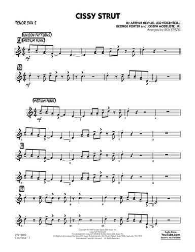 Cissy Strut - Tenor Sax 2