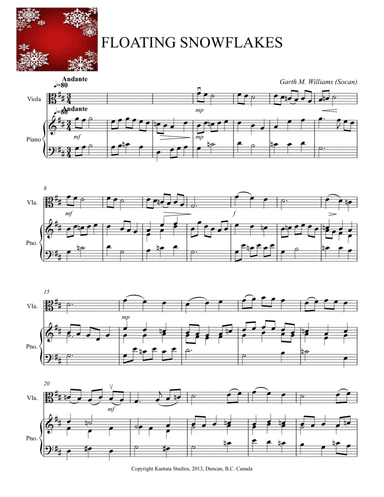 FLOATING SNOWFLAKES FOR VIOLA AND PIANO