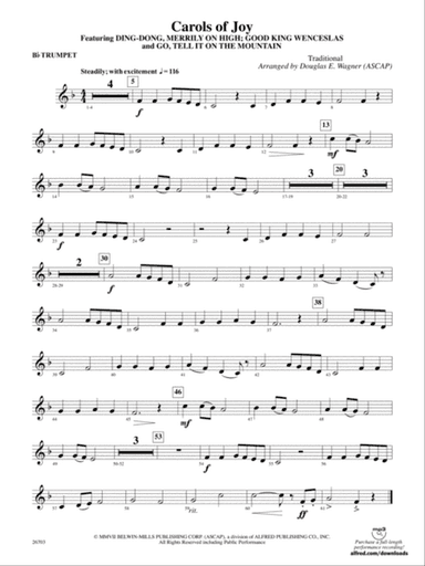 Carols of Joy: 1st B-flat Trumpet