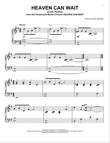 Heaven Can Wait (Love Theme)