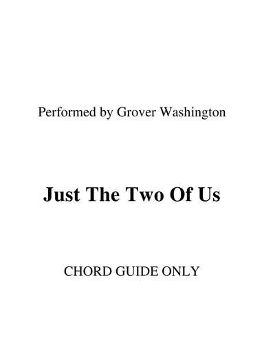 Just The Two Of Us