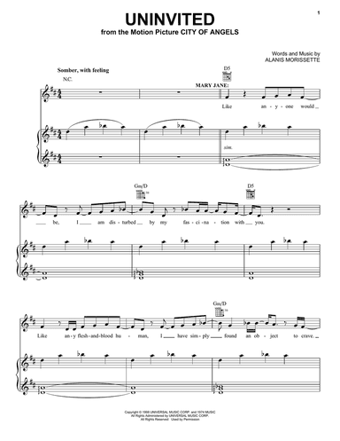 Uninvited (from City Of Angels)