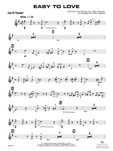Easy to Love: 2nd B-flat Trumpet