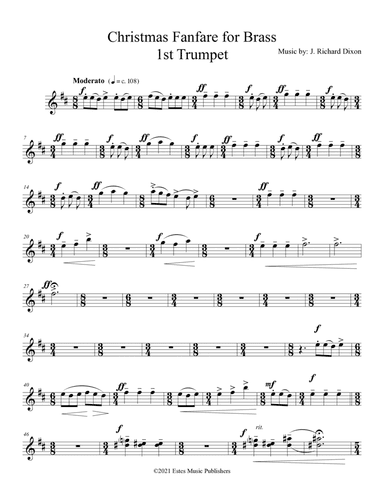 Christmas fanfare for Brass-1st Trumpet