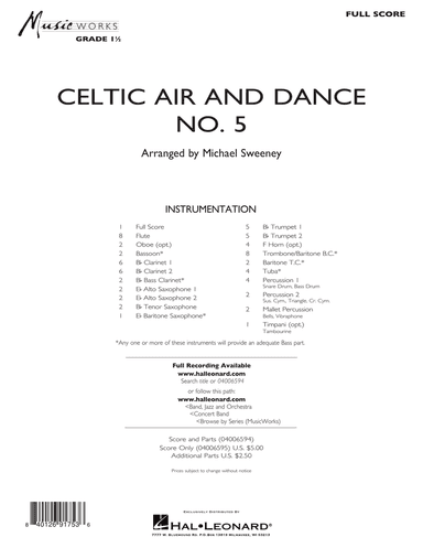 Celtic Air and Dance No. 5 - Full Score